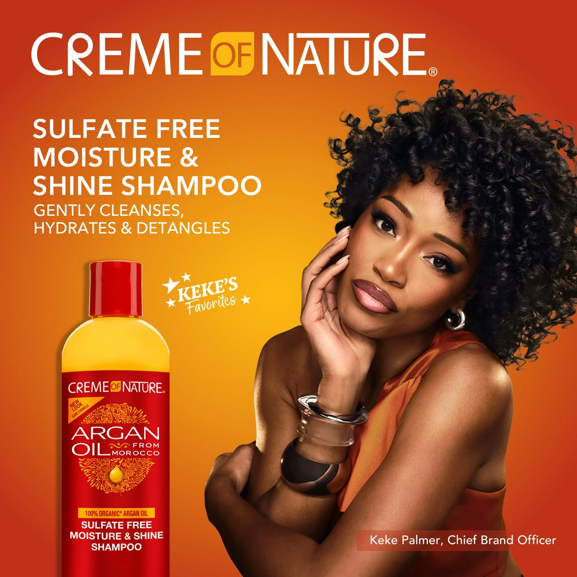 Creme Of Nature Argan Oil Sulfate-Free Shampoo 20oz | Moisture & Shine - Image 3