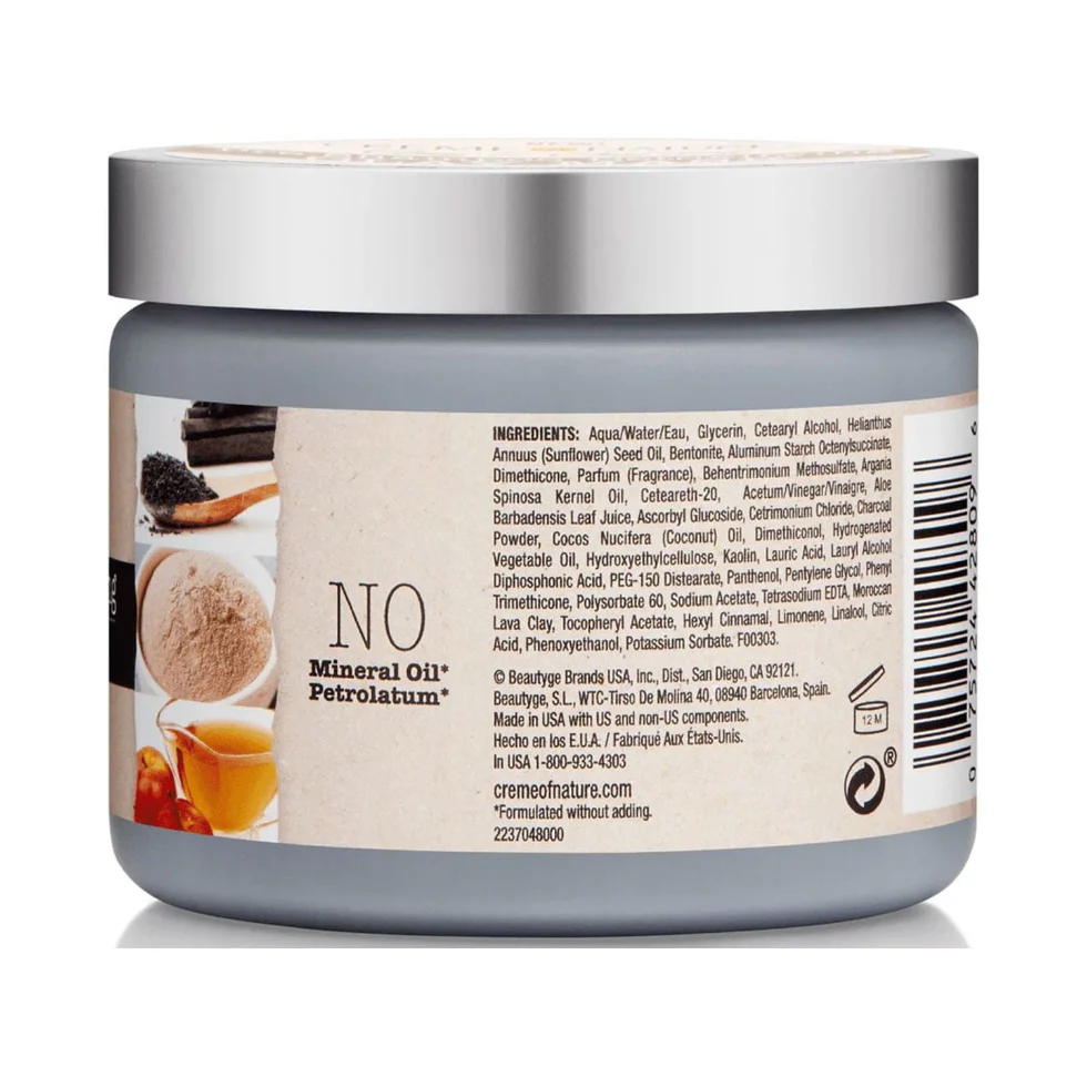 Creme of Nature Clay & Charcoal Pre-Shampoo Mask 11.5oz | Detox Cleanse - Image 2