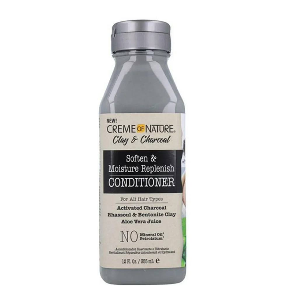 Creme Of Nature Clay & Charcoal Conditioner 12oz | Moisture & Softening Care