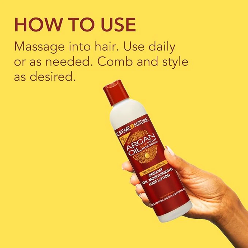 Creme Of Nature Argan Oil Creamy Hair Lotion 250ml | Hydrates & Smooths - Image 3