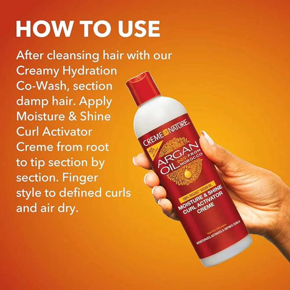 Creme Of Nature Argan Oil Curl Activator Creme 355ml | Moisture & Shine Curls - Image 3