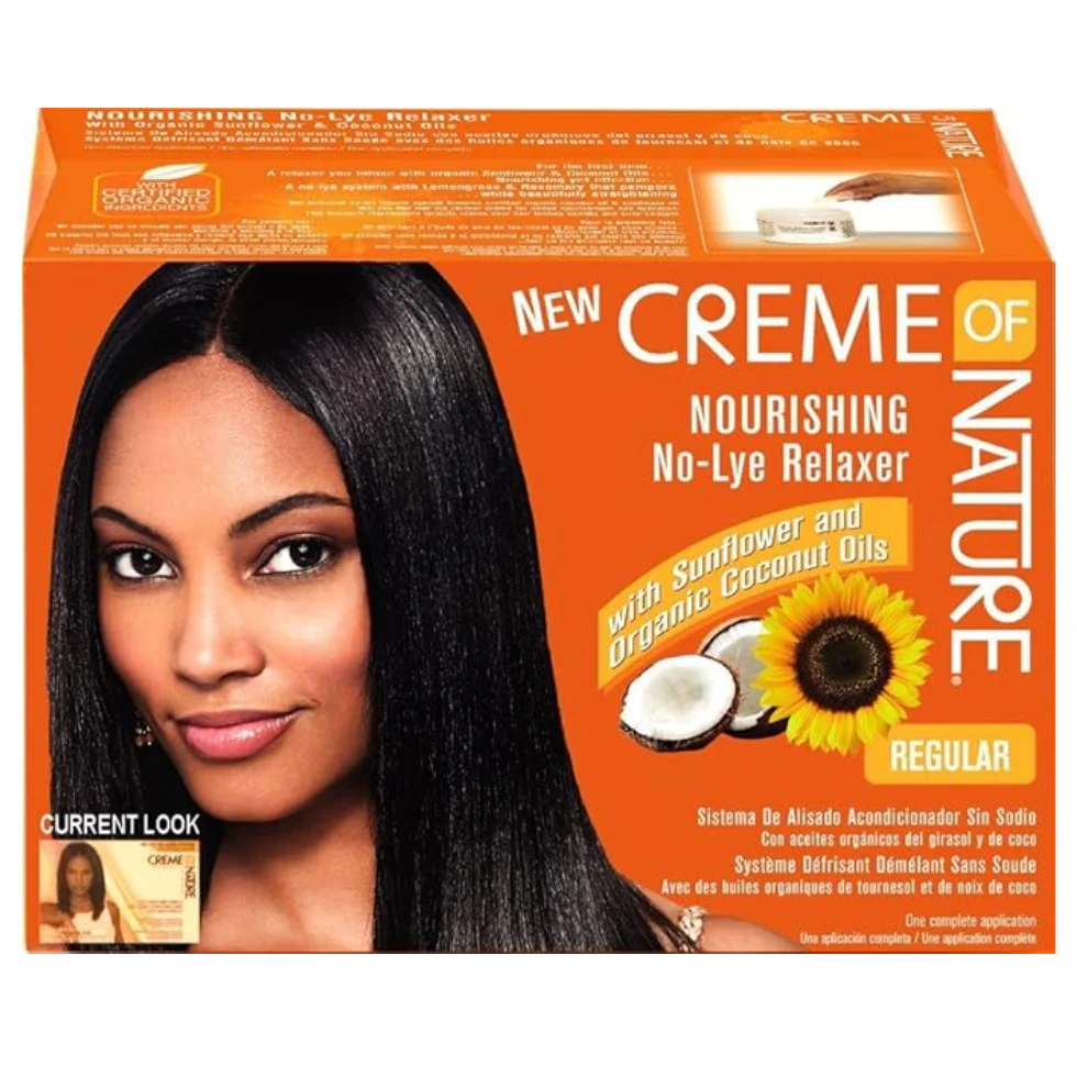 Creme Of Nature No-Lye Relaxer Kit | Sunflower & Coconut Straightening System