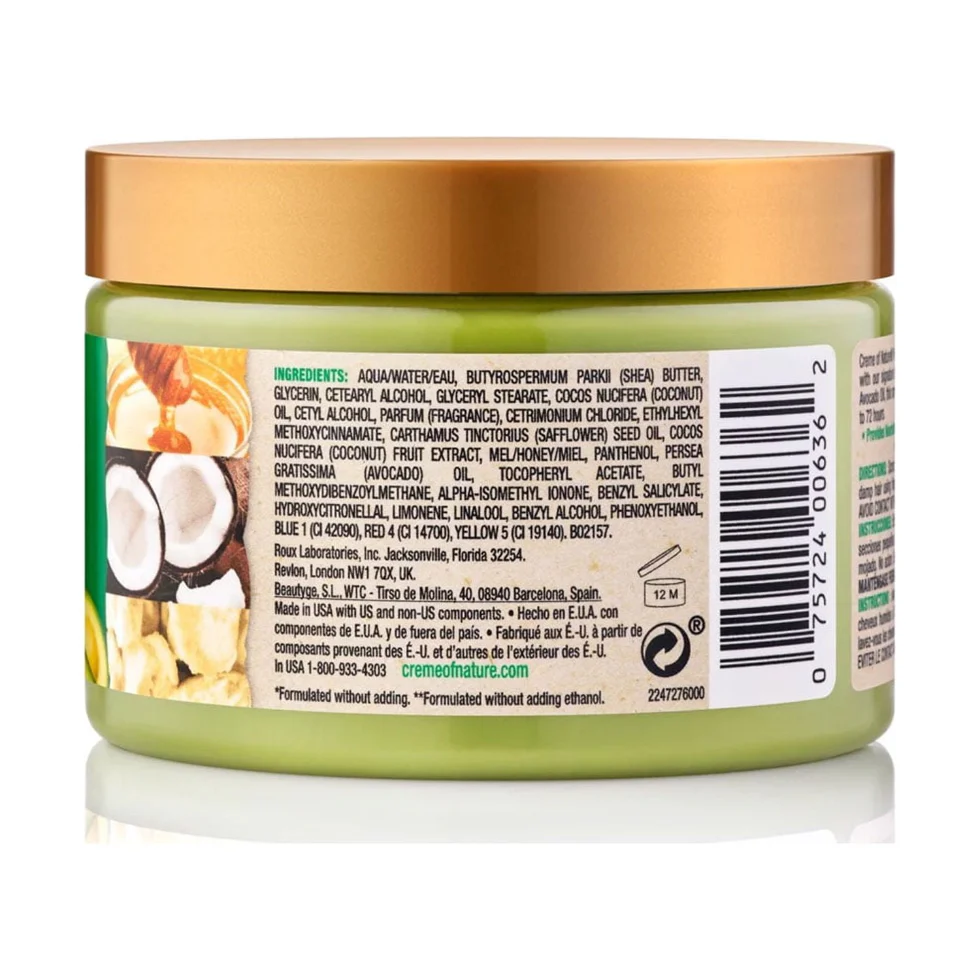 Creme Of Nature Pure Honey Curl Defining Cream 326g | Frizz Control & Smooth Curls - Image 2