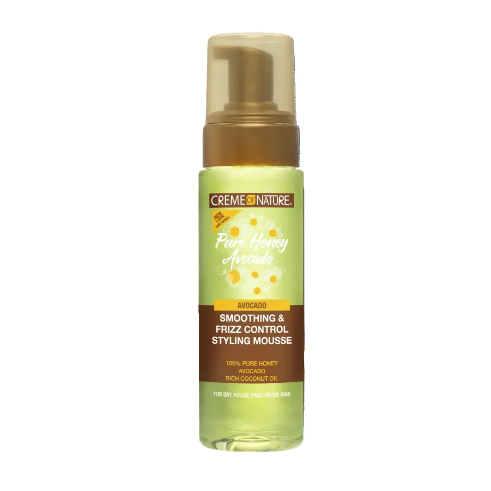 Creme Of Nature Pure Honey Styling Mousse 207ml | Frizz Control & Smooth Curls