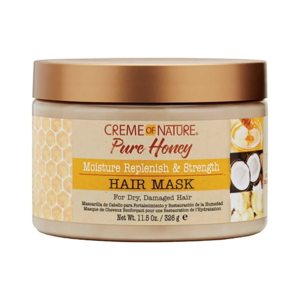 Creme Of Nature Pure Honey Hair Mask 326g | Moisture & Strength Repair - Image 2