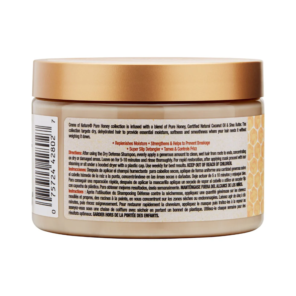 Creme Of Nature Pure Honey Hair Mask 326g | Moisture & Strength Repair - Image 3