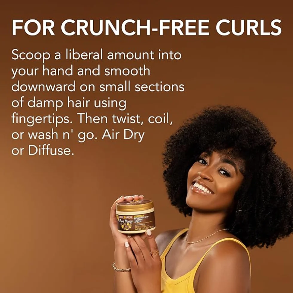 Creme Of Nature Pure Honey Twisting Cream 11.5oz | Soft Defined Curls - Image 3