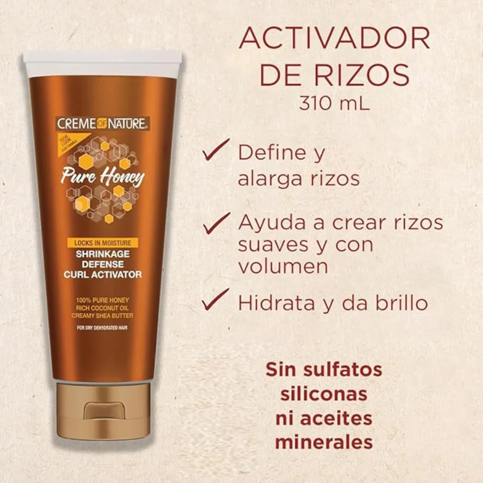 Creme Of Nature Pure Honey Curl Activator 310ml | Shrinkage Defense & Definition - Image 5