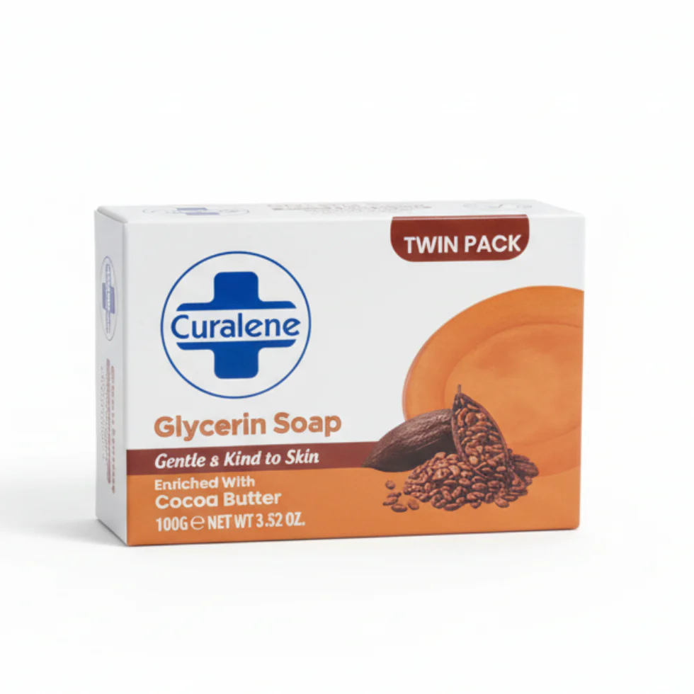 Curalene Glycerin Soap Twin Pack 2x100g | Cocoa Butter Moisturizing Soap