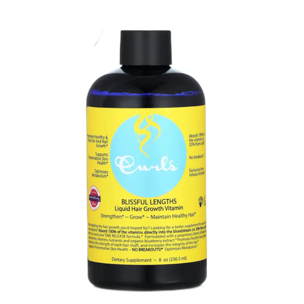 Curls Blissful Lengths Liquid Hair Growth Vitamin 8oz | Healthy Hair Support