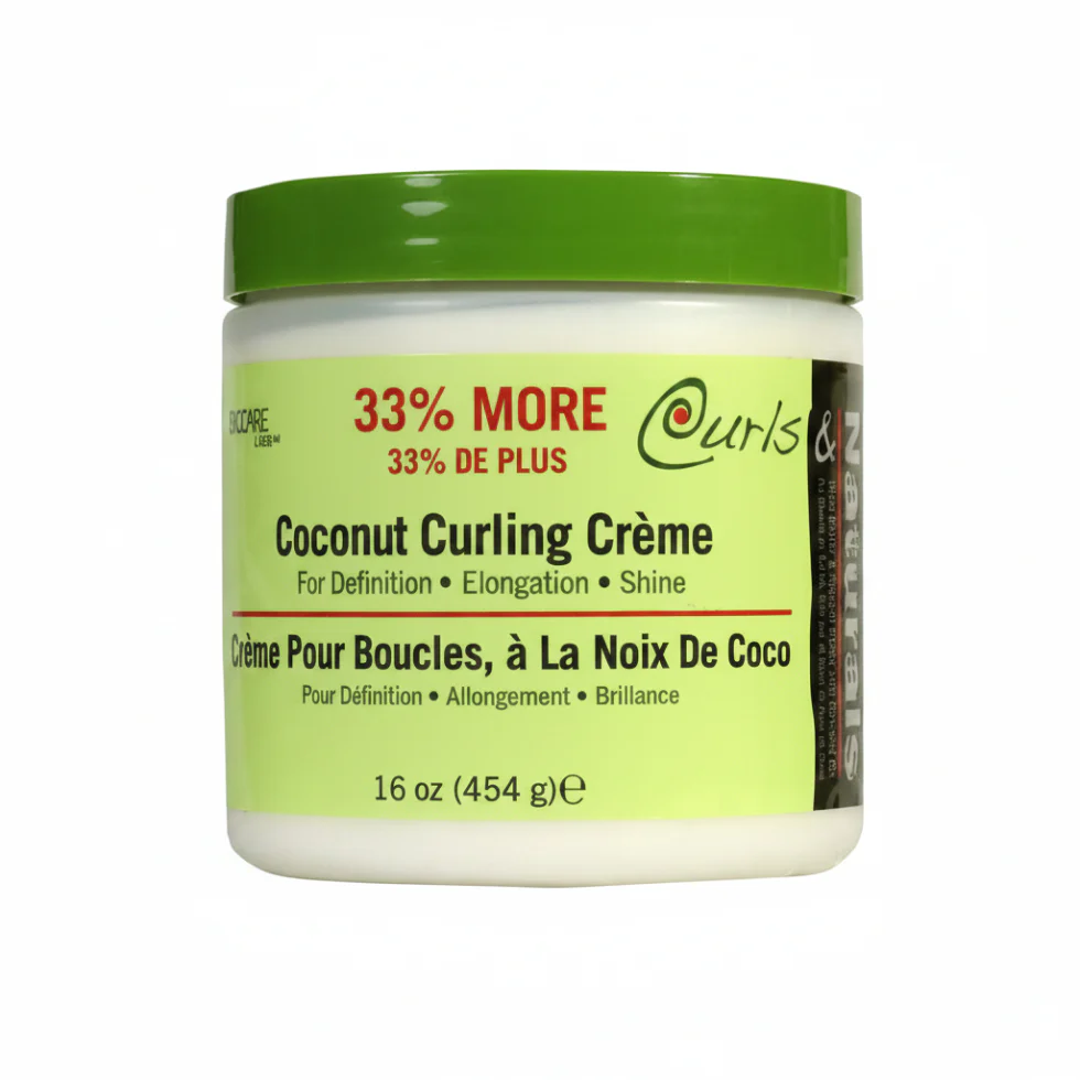 Curls & Naturals Coconut Curling Creme 16oz | Define, Hydrate & Shine