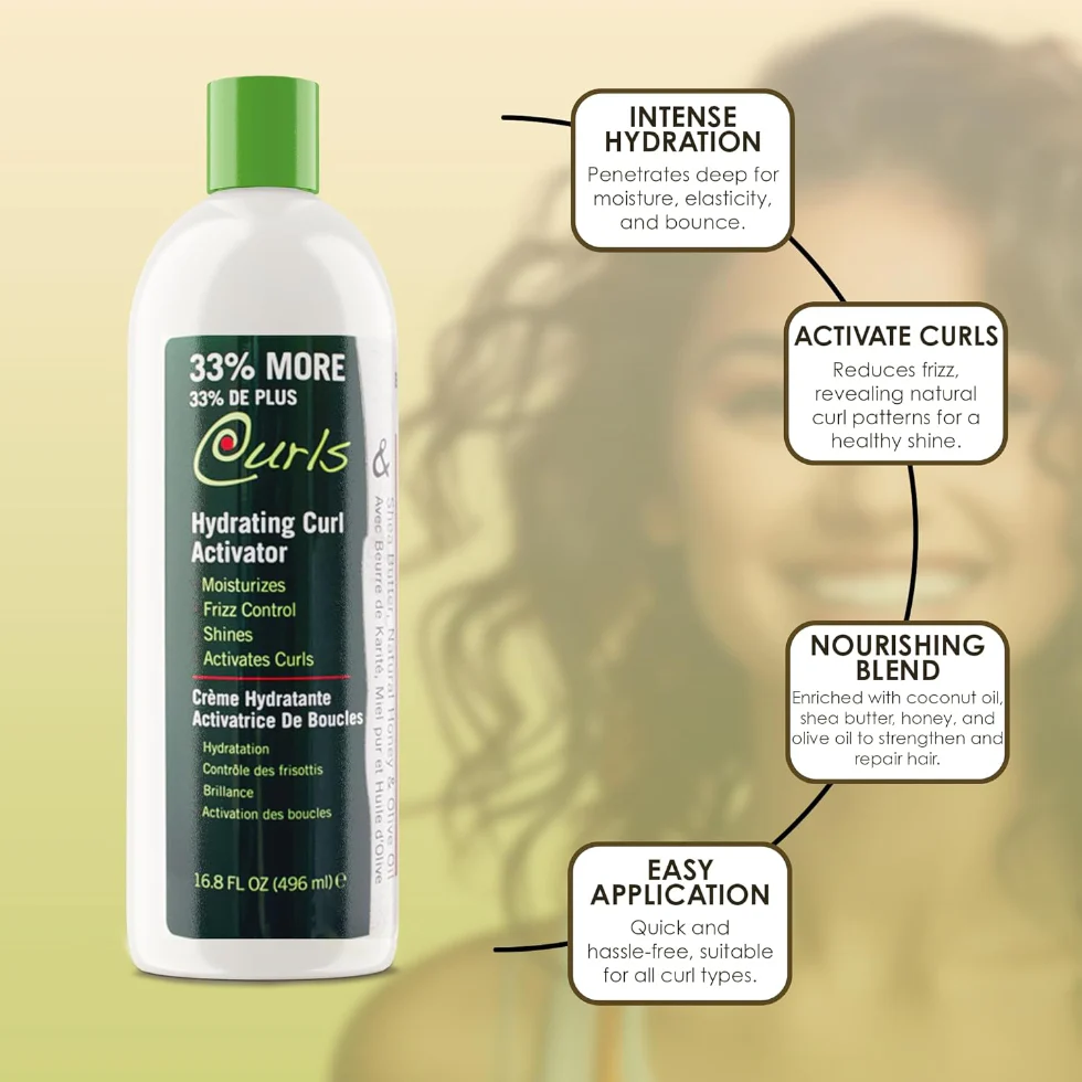 BioCare Hydrating Curl Activator 16.8oz | Define, Moisturize & Frizz Control - Image 4
