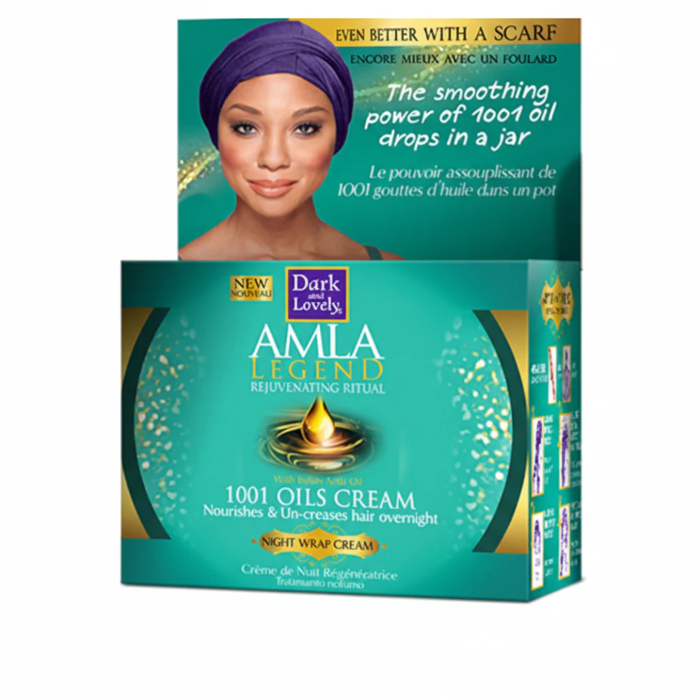 Dark & Lovely Amla Legend 1001 Oils Night Wrap Cream 150ml | Smooth & Nourish Hair
