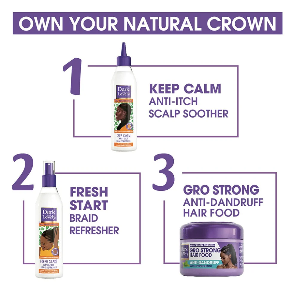 Dark & Lovely Gro Strong Anti-Dandruff Hair Food 250ml | Peppermint Scalp Care - Image 2