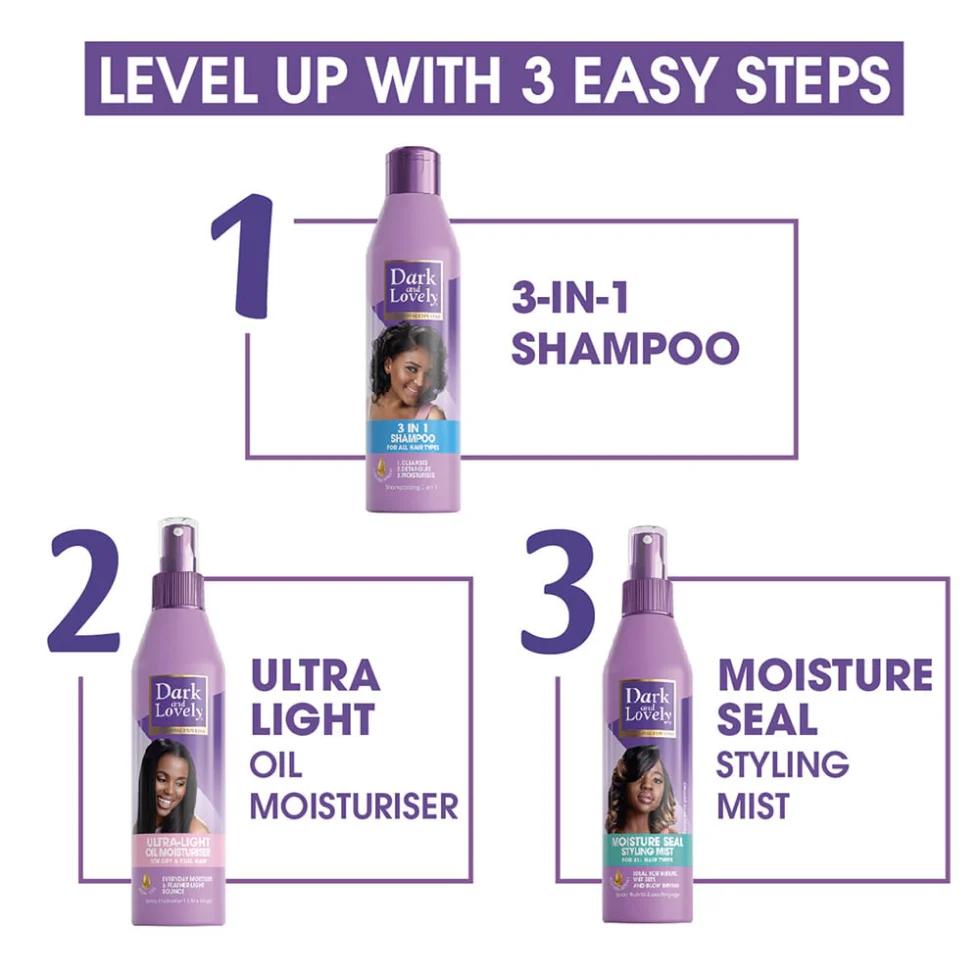 Dark & Lovely Ultra-Light Oil Moisturiser 250ml | Moisture & Shine Dry Hair - Image 2