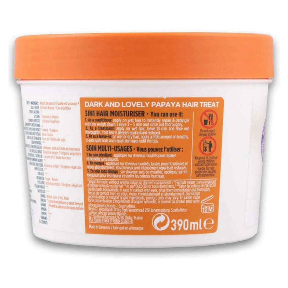 Dark & Lovely Repair Papaya Hair Treatment 390ml | Repair Damaged Hair - Image 2