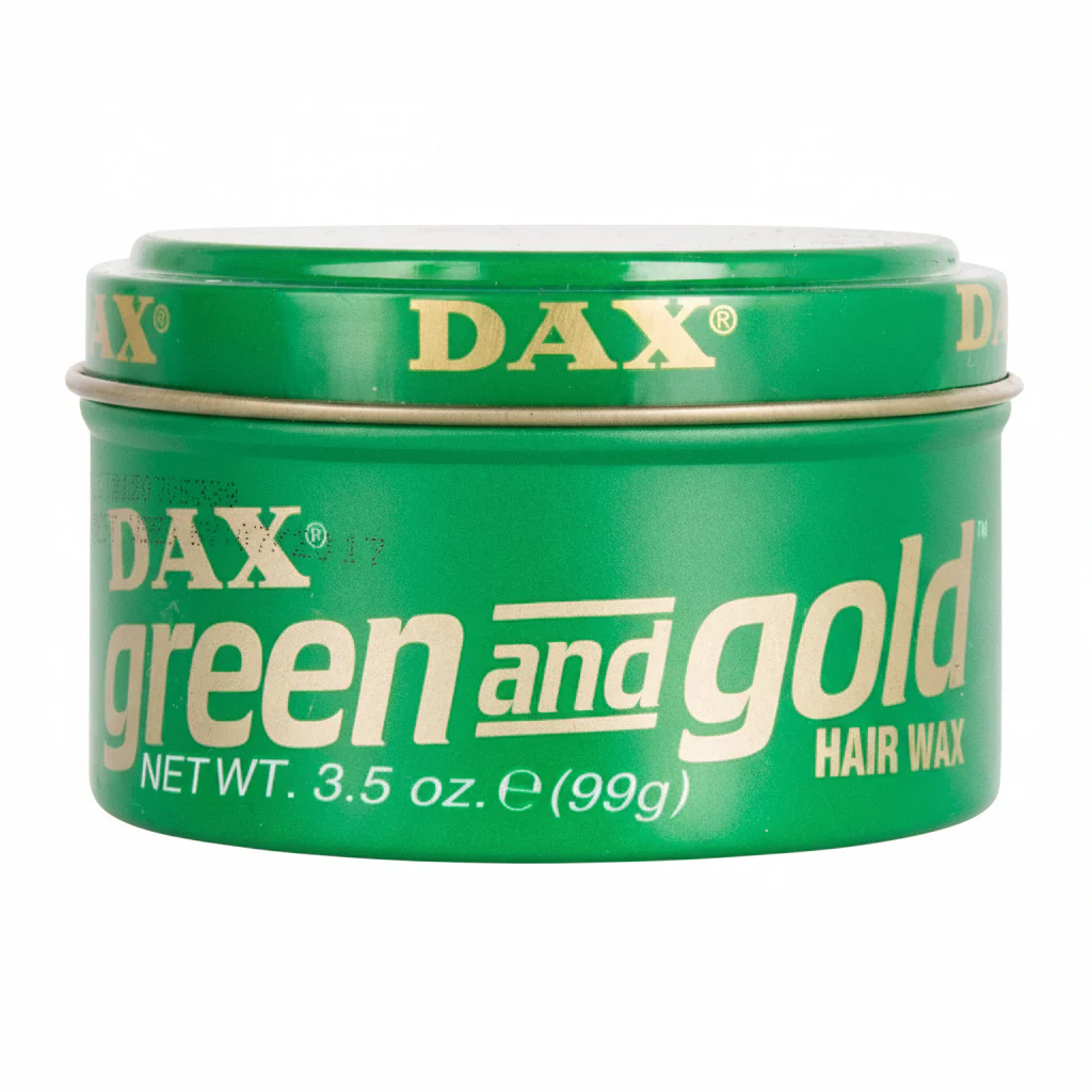 DAX Green & Gold Hair Wax 3.5oz | Strong Hold Styling Wax with Shine - Image 3