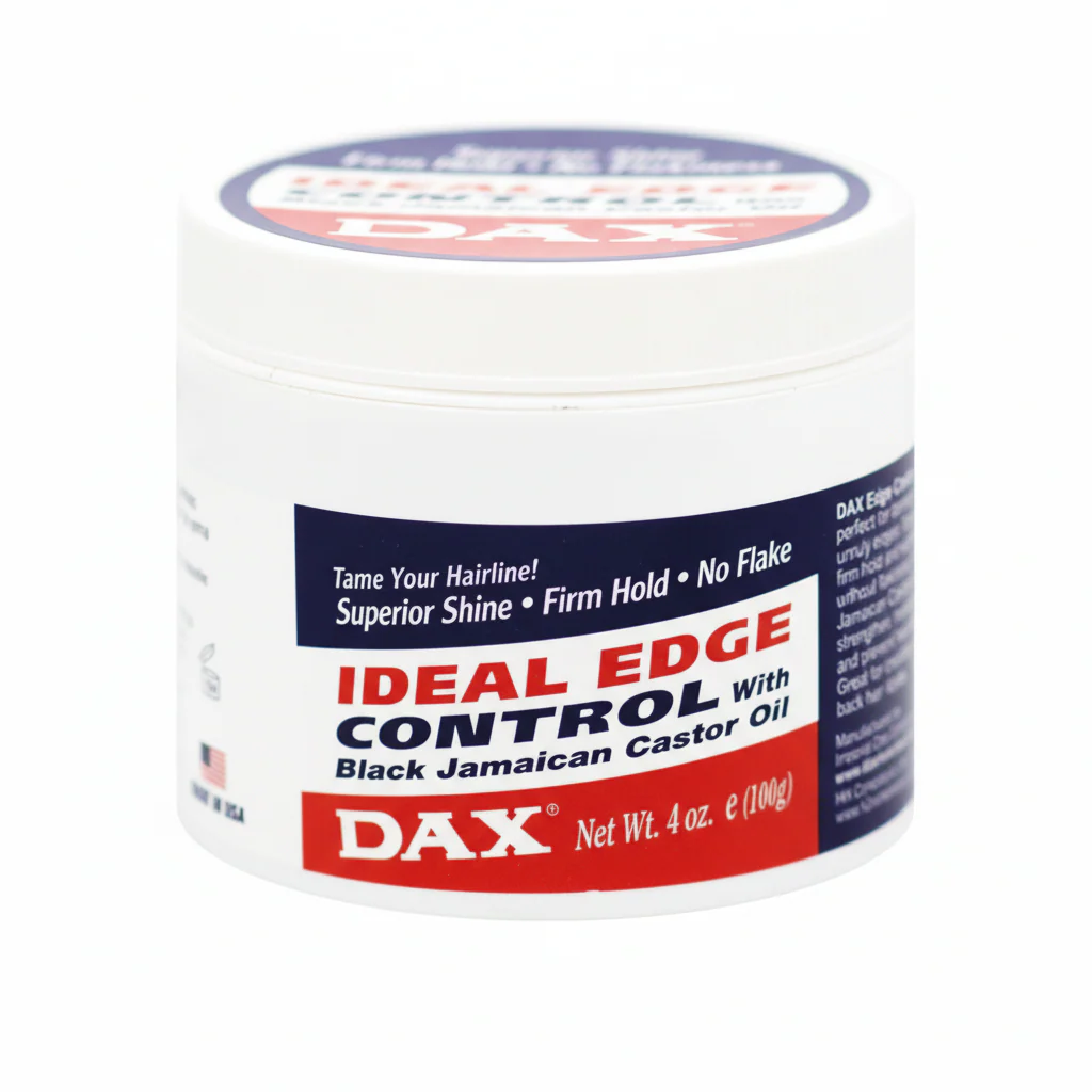 DAX Ideal Edge Control 4oz | Sleek Hold with Black Jamaican Castor Oil