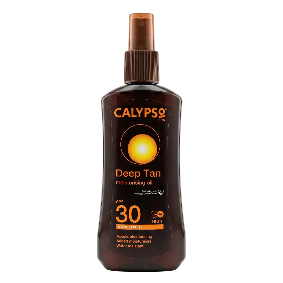 Calypso Deep Tan Oil Spray SPF 30 200ml | Tanning Oil with Sun Protection