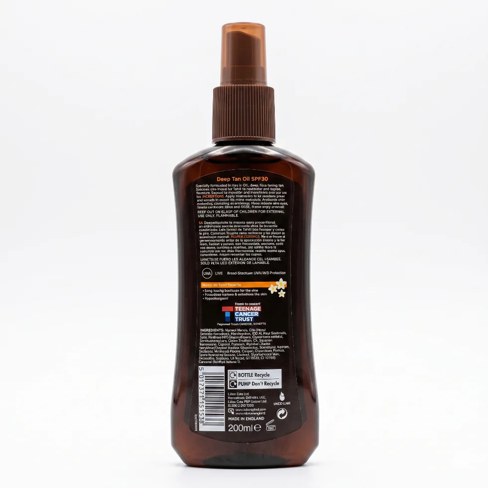 Calypso Deep Tan Oil Spray SPF 30 200ml | Tanning Oil with Sun Protection - Image 2