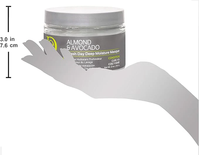 Design Essentials Natural Almond & Avocado Wash Day Deep Moisture Masque 12oz | Condition Curly & Coily Hair - Image 2
