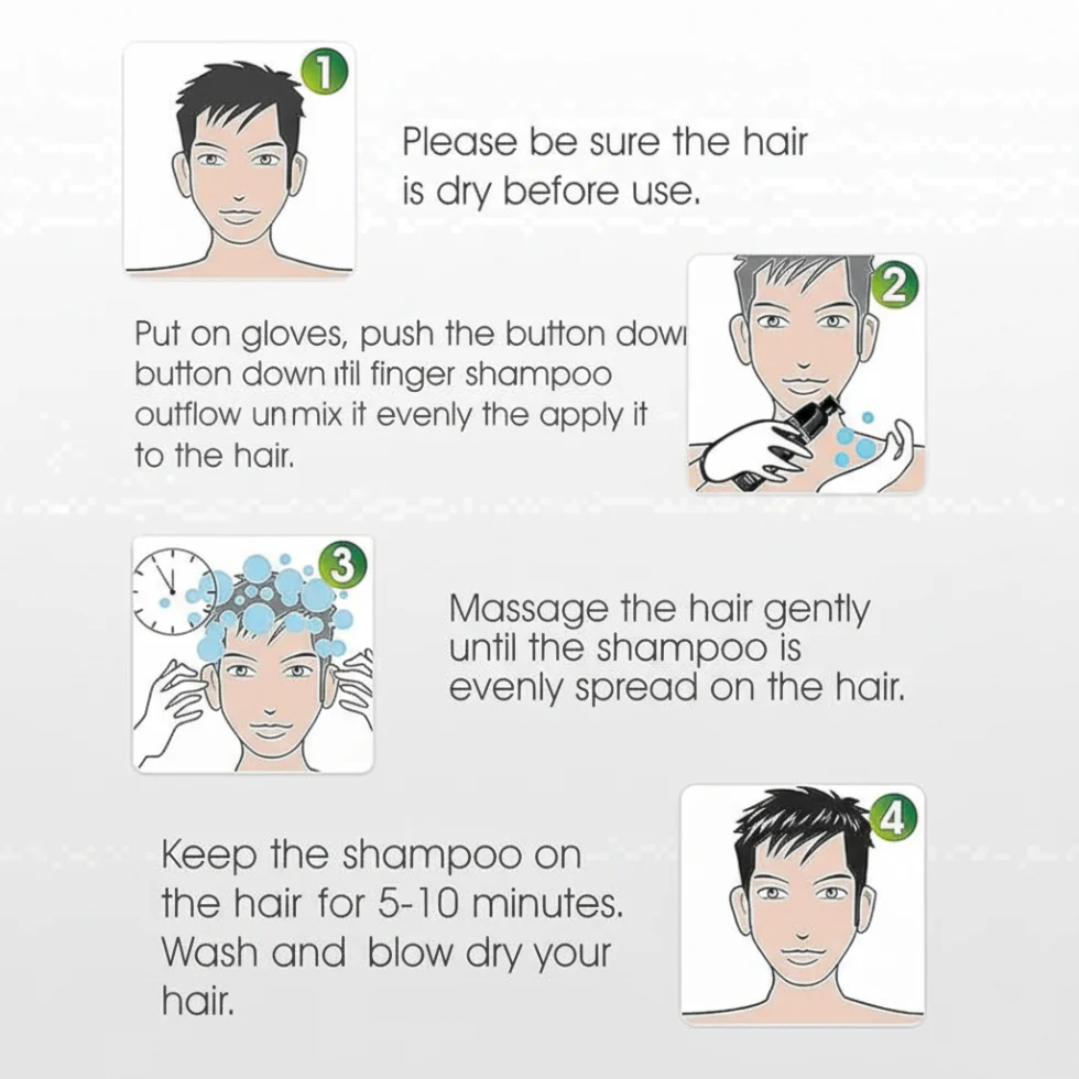 Dexe Black Hair Shampoo 400ml | Instant Gray Coverage & Natural Black Color - Image 3