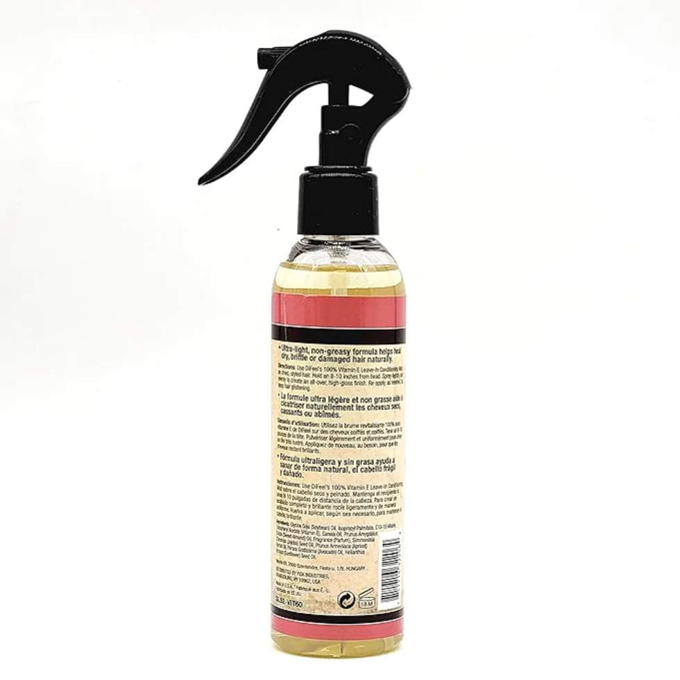 Difeel Vitamin E Leave-In Conditioning Spray 177ml | Anti-Frizz & Smooth Hair - Image 2