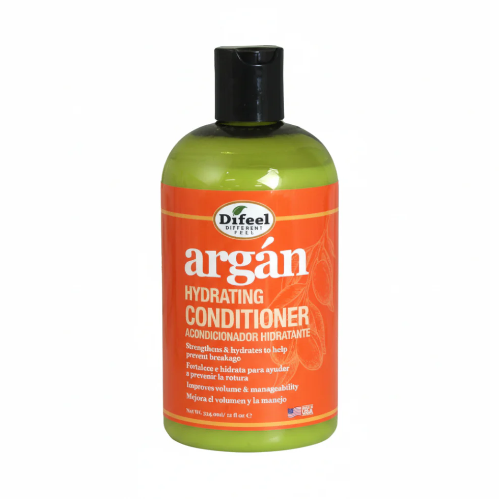 Difeel Argan Hydrating Conditioner 12oz | Sulfate-Free Argan Oil Hair Care