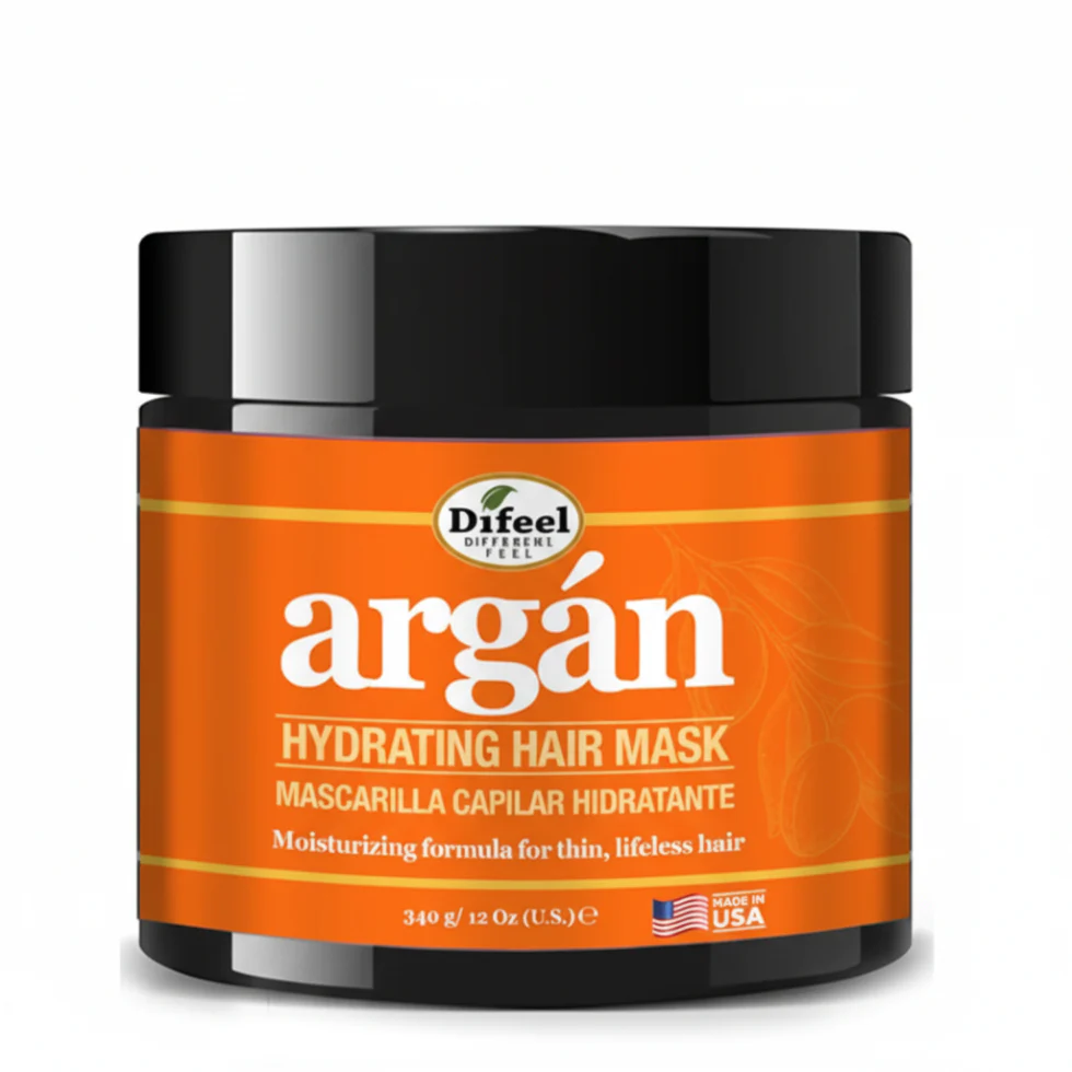 Difeel Argan Hydrating Hair Mask 12oz | Deep Repair & Moisture Treatment