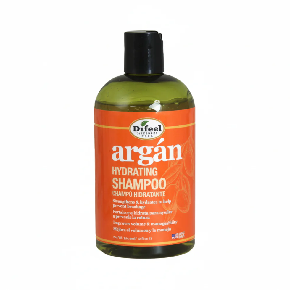 Difeel Argan Hydrating Shampoo 12oz | Paraben-Free Argan Oil Hair Care