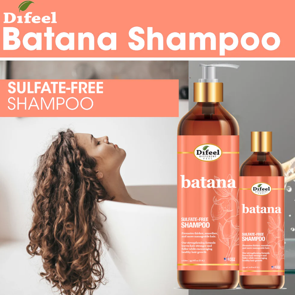 Difeel Batana Sulfate Free Shampoo 33.8oz | Strength & Hair Growth Care - Image 3