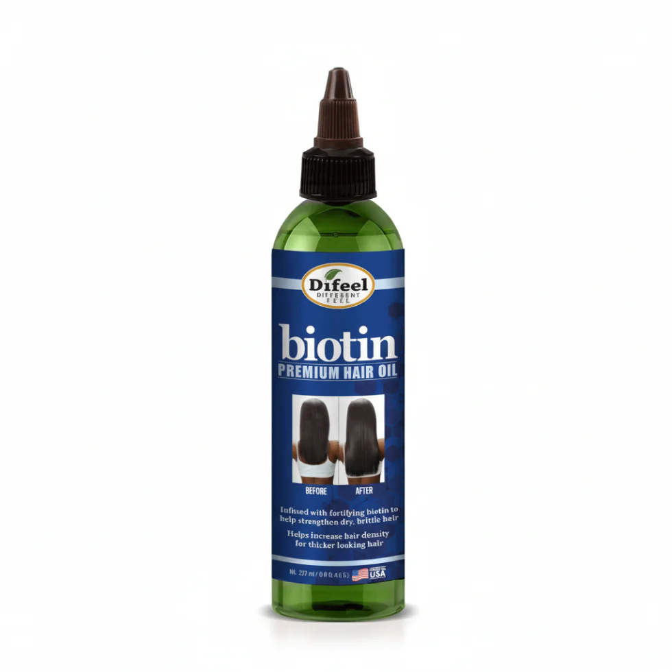 Difeel Biotin Premium Hair Oil 8oz | Thickening & Scalp Nourishing Oil