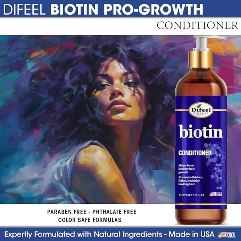 Difeel Biotin Pro-Growth Conditioner 12oz | Strengthen, Thicken & Growth Care - Image 6