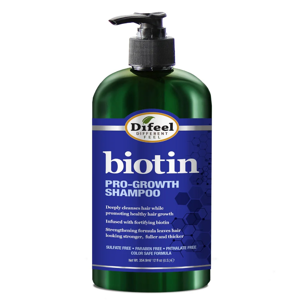 Difeel Biotin Pro-Growth Shampoo 12oz | Strengthen & Thicken Hair Care