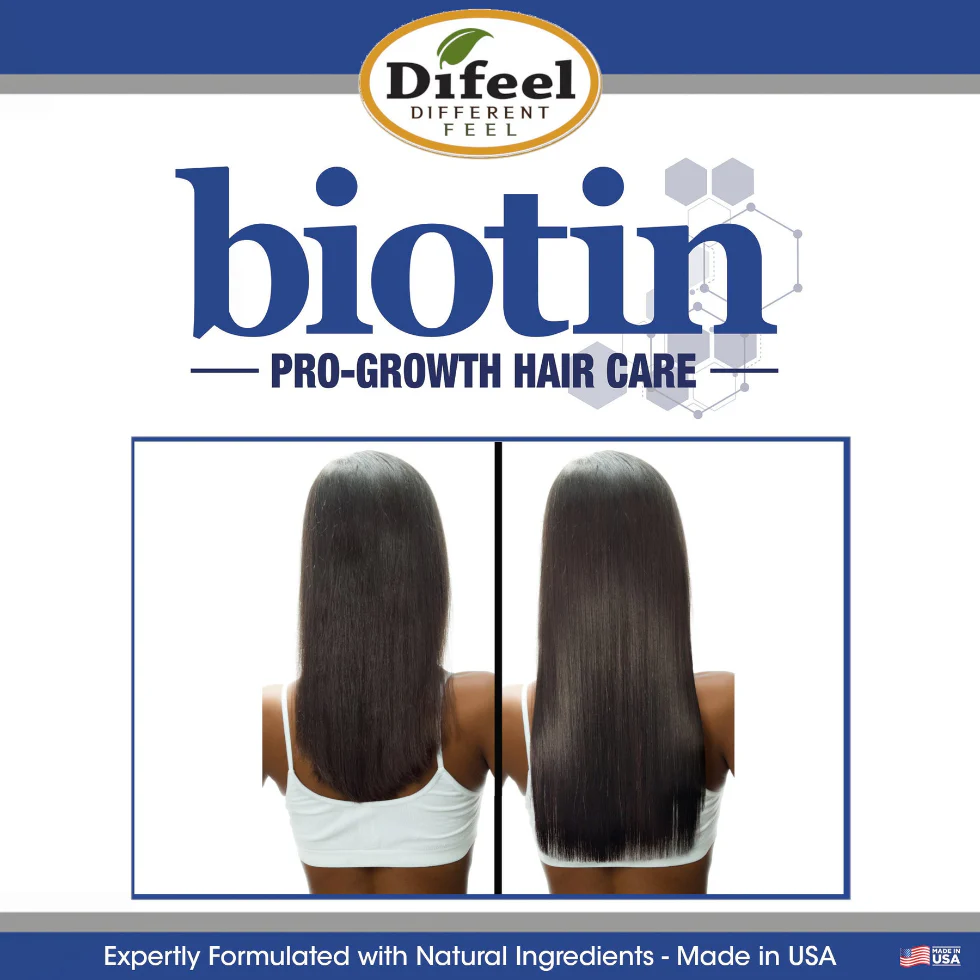 Difeel Biotin Pro-Growth Shampoo 12oz | Strengthen & Thicken Hair Care - Image 2