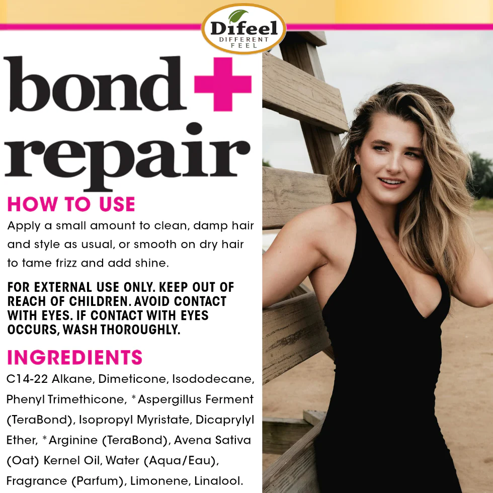 Difeel Bond & Repair Miracle Hair Oil 1.65oz | Restore & Strengthen Damaged Hair - Image 2
