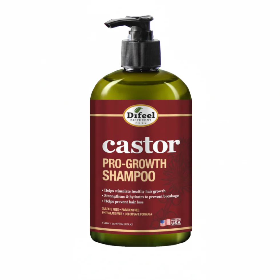 Difeel Castor Pro-Growth Shampoo 12oz | Strengthen & Thicken Hair Growth