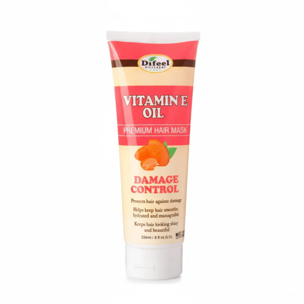 Difeel Vitamin E Oil Premium Hair Mask 8oz | Damage Control & Hair Repair Care