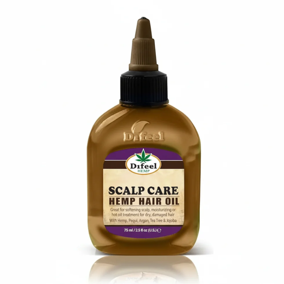 Difeel Scalp Care Hemp Hair Oil 2.5oz | 99% Natural Hemp Hair & Scalp Treatment