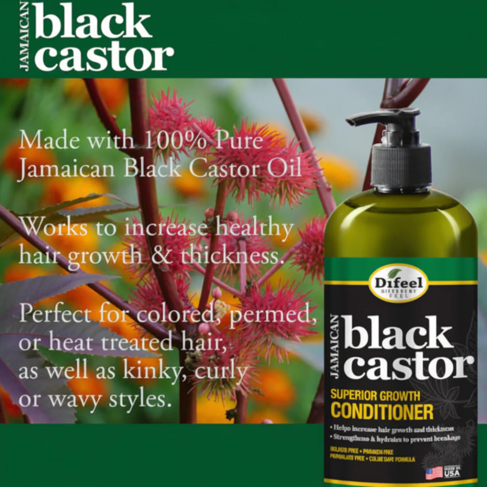 Difeel Jamaican Black Castor Conditioner 33.8oz | Growth & Hydration Care - Image 2