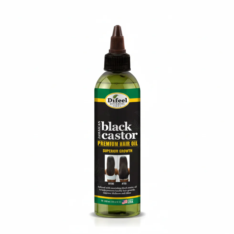 Difeel Jamaican Black Castor Premium Hair Oil 8oz | Growth Strength & Thickness