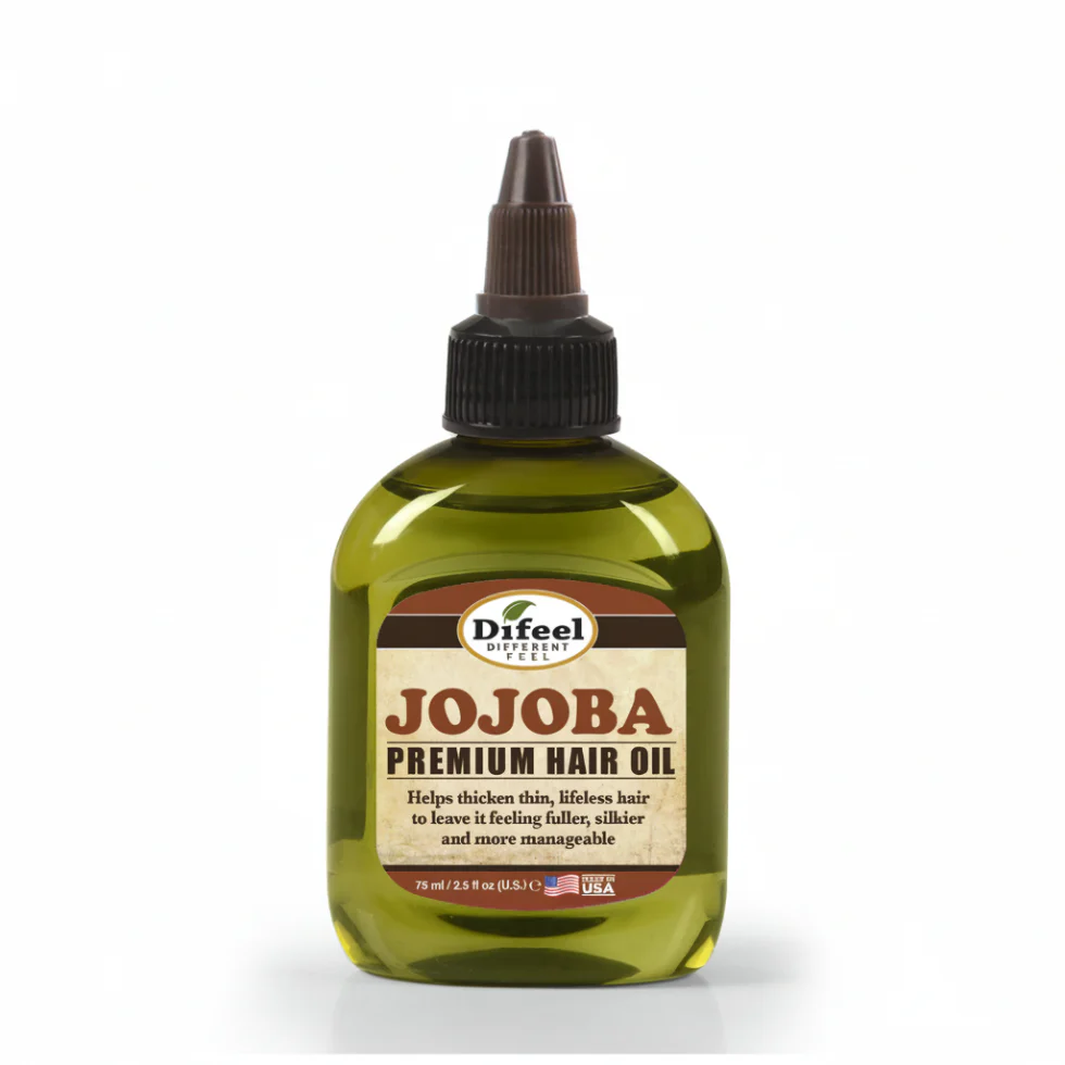 Difeel Jojoba Premium Hair Oil 2.5oz | Strengthen Hair & Scalp Care