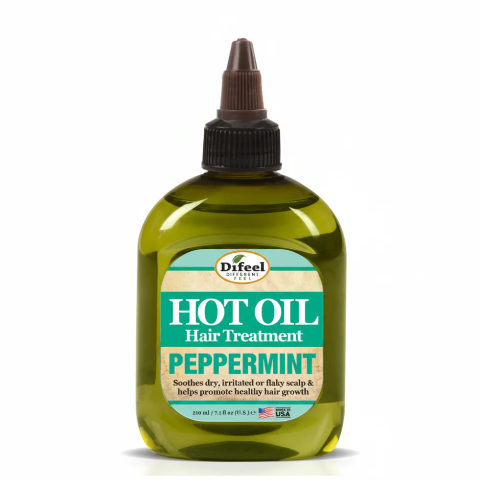 Difeel Peppermint Hot Oil Treatment 7.1oz | Cooling Scalp & Shine Therapy