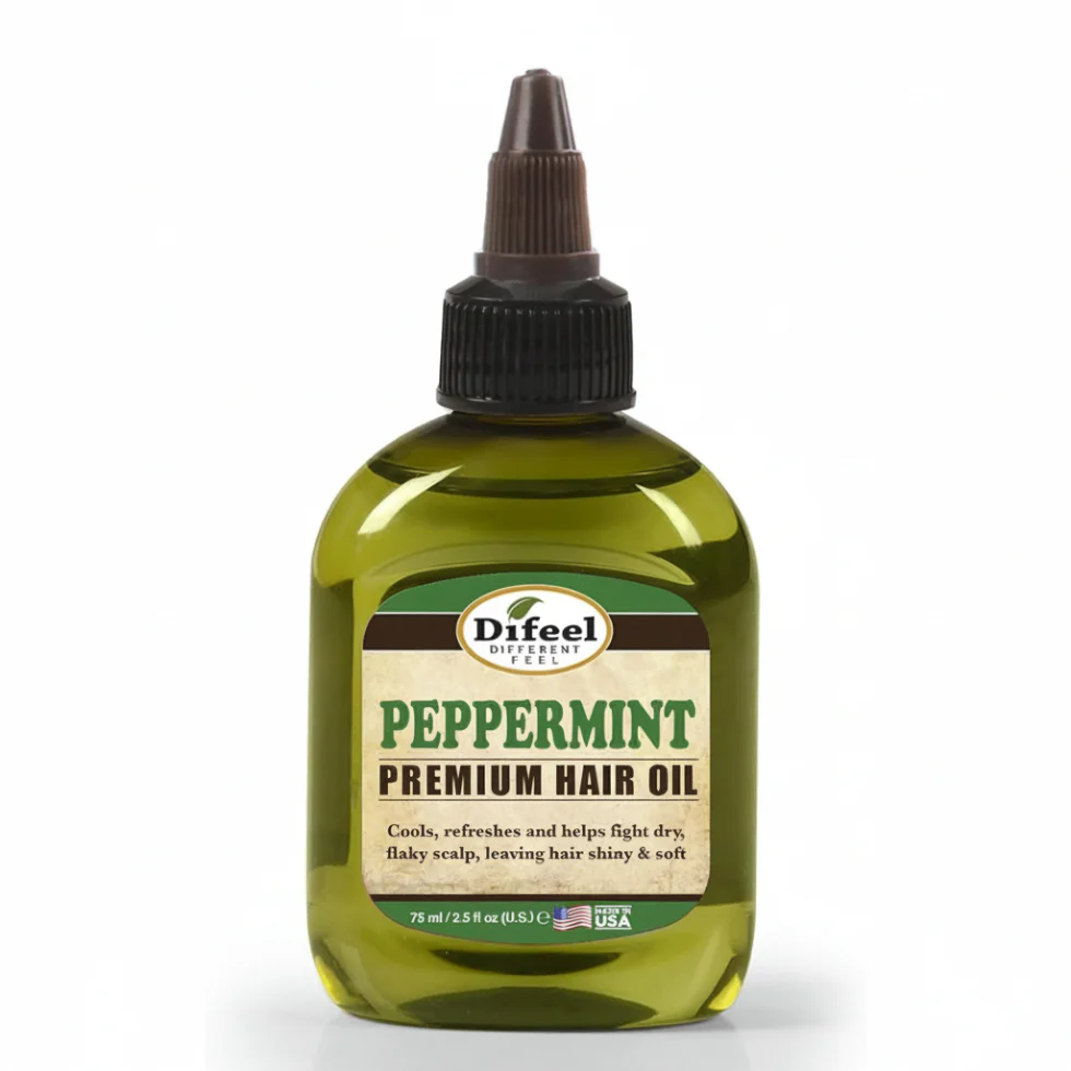 Difeel Peppermint Premium Hair Oil 2.5oz | Cooling Scalp & Shine Boost