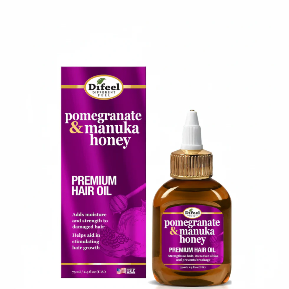 Difeel Pomegranate & Manuka Honey Hair Oil 2.5oz | Strengthen & Shine