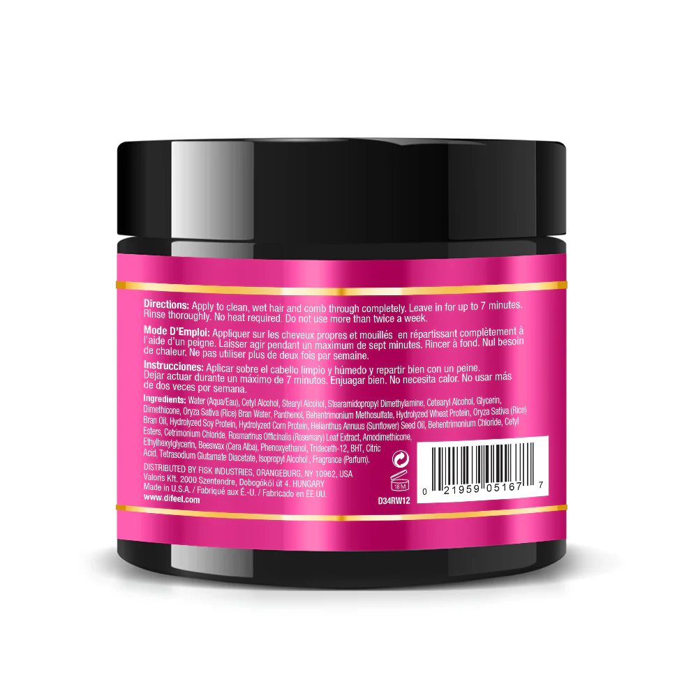 Difeel Rice Water Hair Mask 12oz | Deep Conditioning & Strengthening Care - Image 2