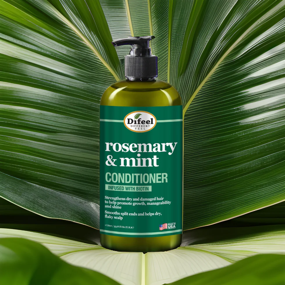 Difeel Rosemary & Mint Conditioner 33.8oz | Biotin Strengthening Hair Care - Image 2