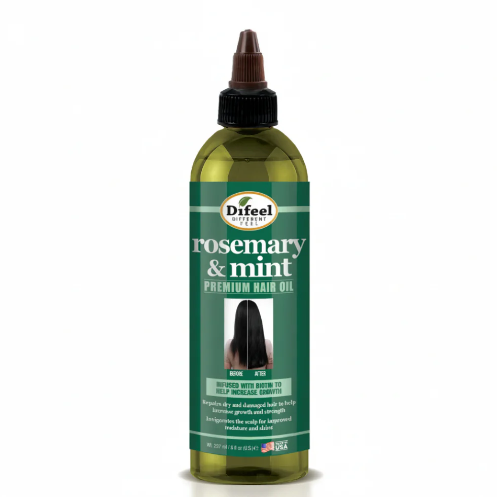 Difeel Rosemary & Mint Hair Oil 8oz | Strengthen, Nourish & Hair Growth