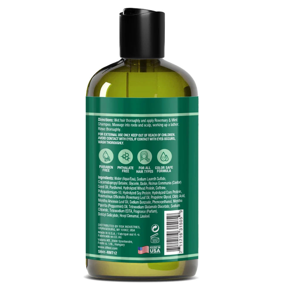 Difeel Rosemary & Mint Shampoo 355ml | Strengthen & Hair Growth Care - Image 3