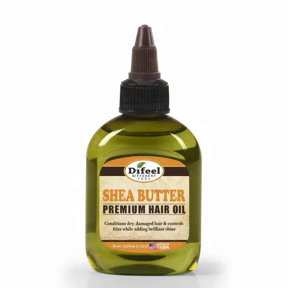 Difeel Shea Butter Premium Hair Oil 2.5oz | Strength & Shine Boost Hair Care
